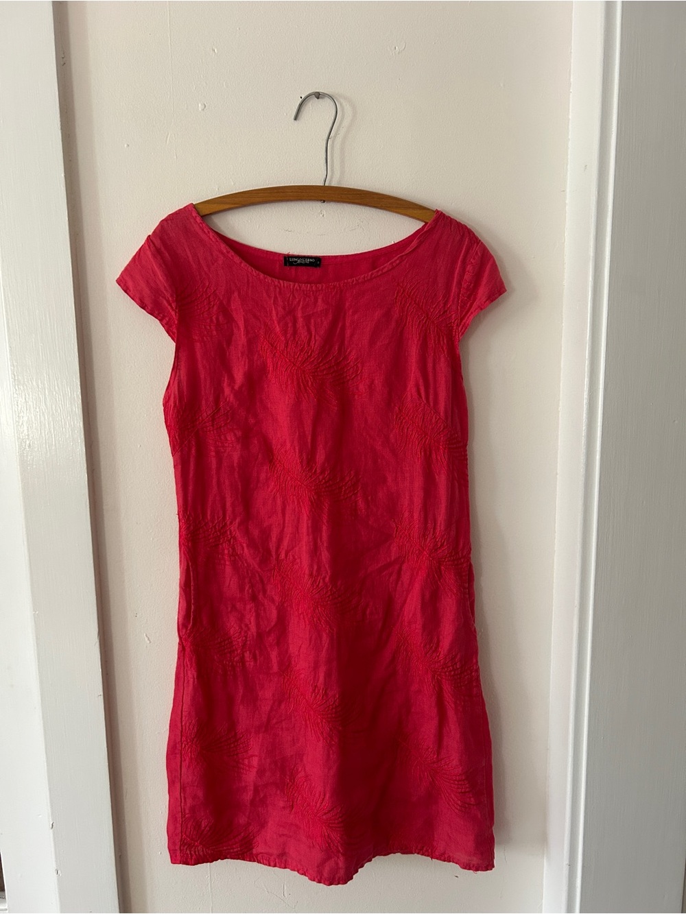 Fuchsia Cap-Sleeve Mini Dress
